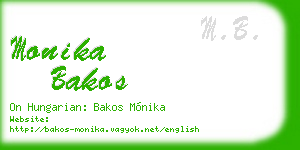 monika bakos business card